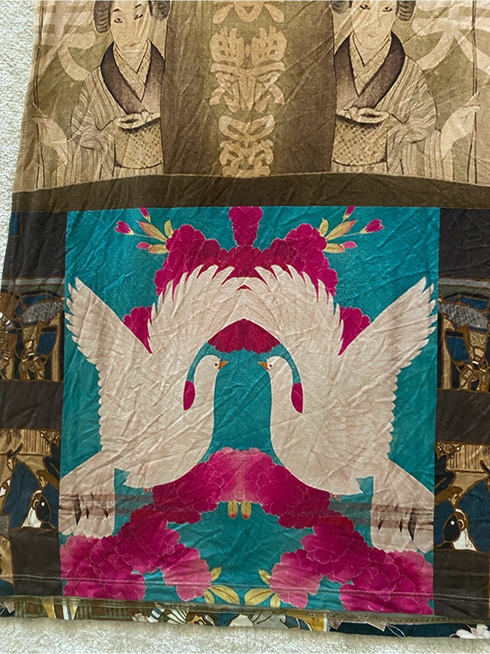 Johnny Was Tokyo High-Slit Bamboo Dress Multicolored Size Small New - Picture 14 of 15